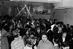 Pravda on Crosby St. in SoHo promised a radical new concept in nightlife. It stayed open one night, due to improper permits and neighbor's complaints. The first event was a party for Wet Magazine and a Fiorucci fashion show. Dance floor.<br>11/08/1979. NYC<br>SN 2833-33a