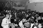 Pravda on Crosby St. in SoHo promised a radical new concept in nightlife. It stayed open one night, due to improper permits and neighbor's complaints. The first event was a party for Wet Magazine and a Fiorucci fashion show. Dance floor.<br>11/08/1979. NYC<br>SN 2833-30a